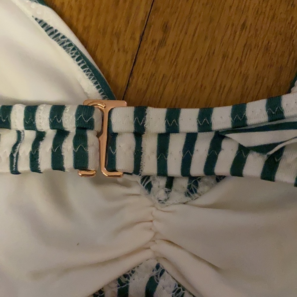 Tori Praver Vada Striped Ruffle Bikini Top - Picture 9 of 11